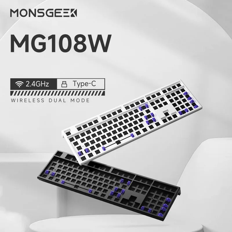 Imagem -02 - Akko Monsgeek Mg75w Teclado Kit 75 83 Chave Quente-swap Jogo de Teclado Mecânico com Fio Usb Tipo-c Mais sem Fio 2.4ghz