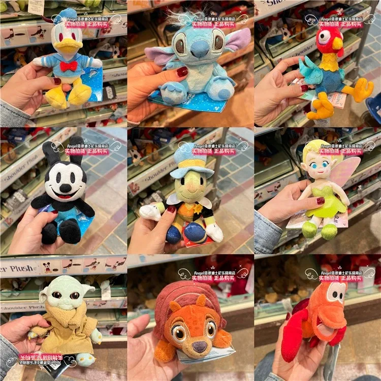 

Original Disney Stitch Toy Story Winnie The Pig Jumping Tiger Anime Figure Character Doll Sitting On Shoulders Magnet Doll toys