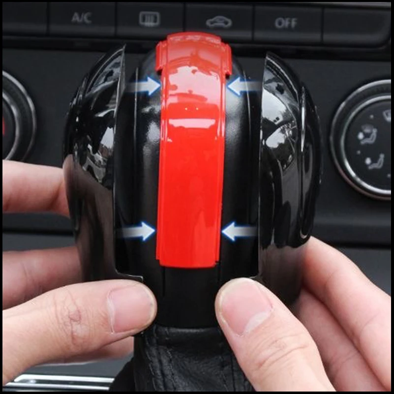 Car Styling For VW Golf 6 7 7.5 GTI Passat B7 B8 Jetta MK6 Tiguan MK2 AT Gear Shift Knob Cover Cap Trim Strips Auto Accessories
