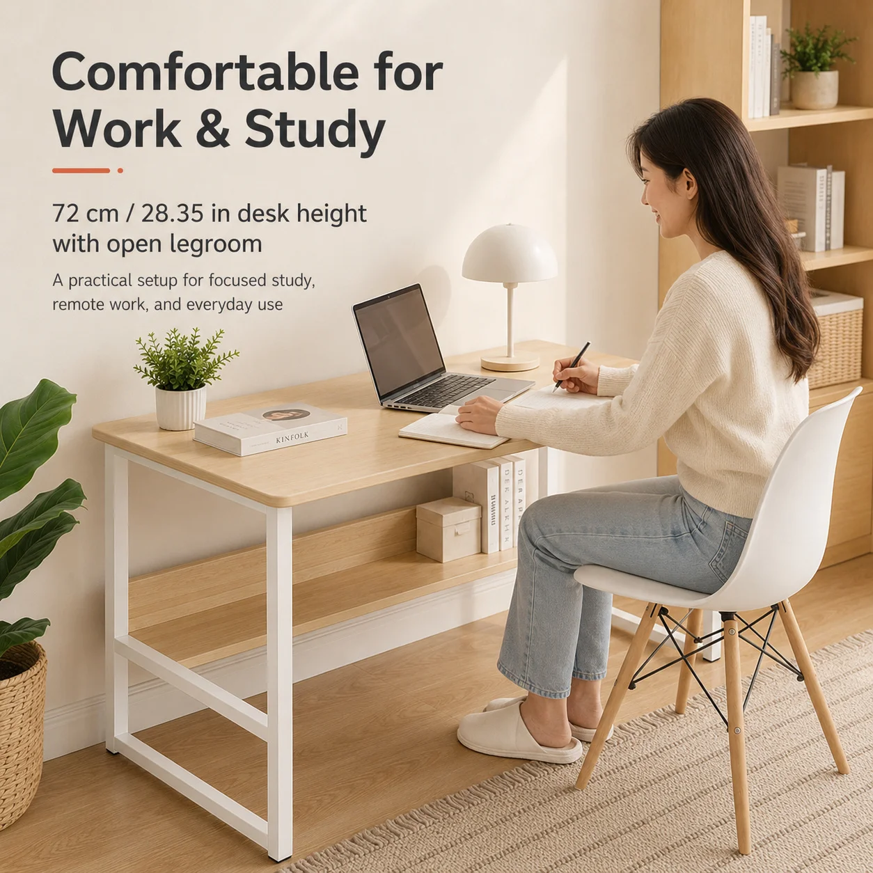 AOLIVIYA 100/120cm Desktop Computer Desk Home Bedroom E-sports Game Table Simple Rectangular Desk Student Writing Desk
