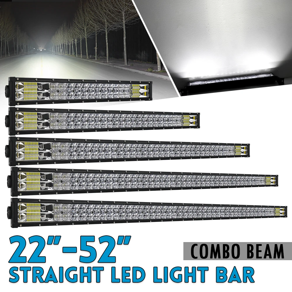 Barre lumineuse LED double rangée Braveway 32 pouces, faisceau combiné spot et large, projecteur 6000K pour voiture, tout-terrain, SUV, G-Class, Rover 12V 24V