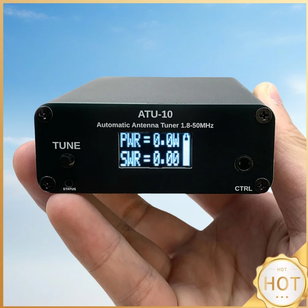 ATU-10 ATU10 Automatic Antenna Tuner 1-15W Antenna Automatic Tuner 1.8-50MHz 0.91 Inch OLED Display