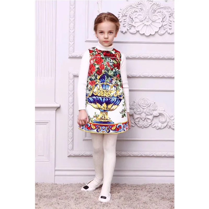 Kids Party Dresses For Girls Flowers Evening Princess Vestido Floral Birthday Girls Clothing Vestido Menina Children Dresses