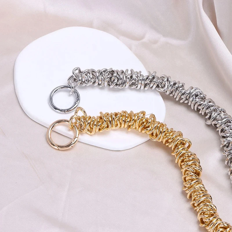 Exquisite, unregelmäßige Handtaschenkette mit Metallgriff für Schultertaschen, Ersatzteile für Taschen, Damen-Taschenzubehör, 37 cm, kurze Taschenriemen. – Detail 6