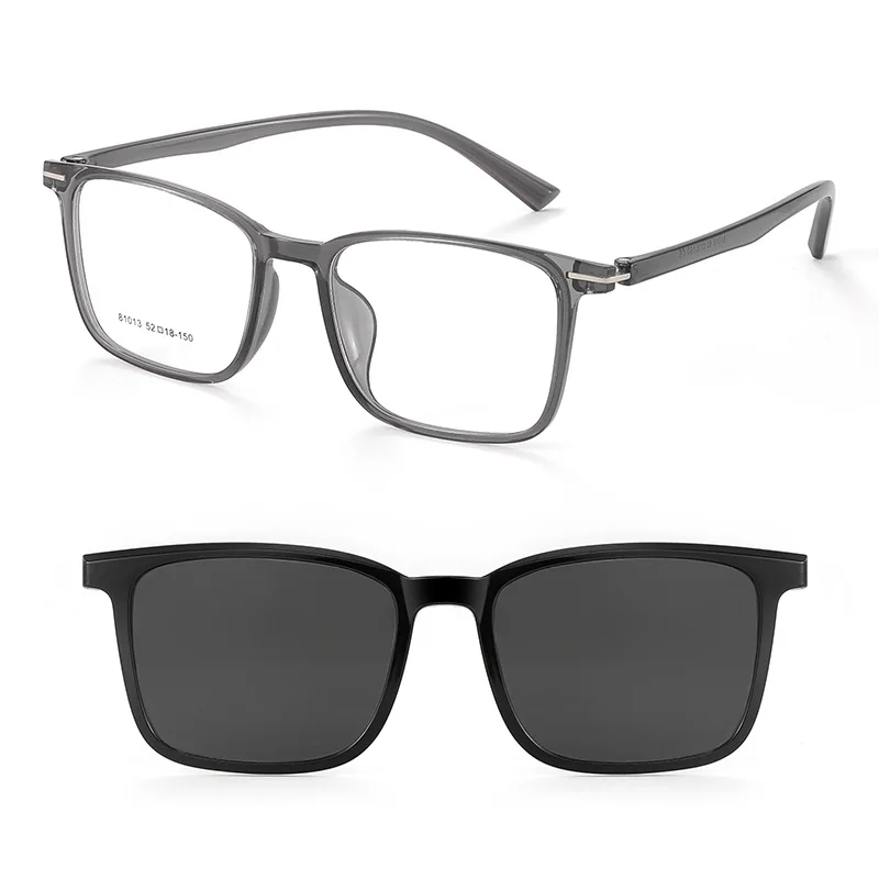 

YCFoya High Quality New Fashion Ultra Light Magnetic Sunglasses TR90 Square Retro Optical Prescription Glasses Frame Men Women