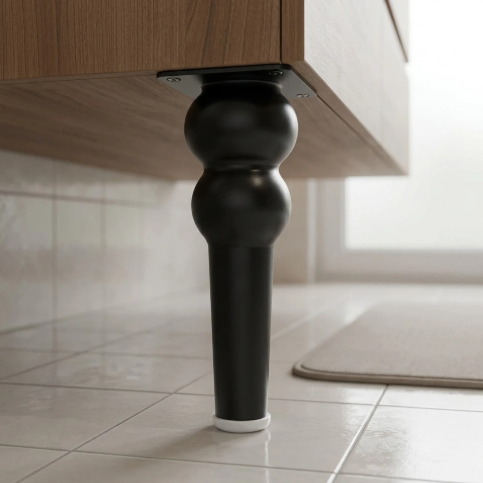 Metal Furniture Leg with Mounting Plate Heavy-Duty Furniture Leg with Mounting Plate Hardware Long-Lasting Rustproof for DIYers