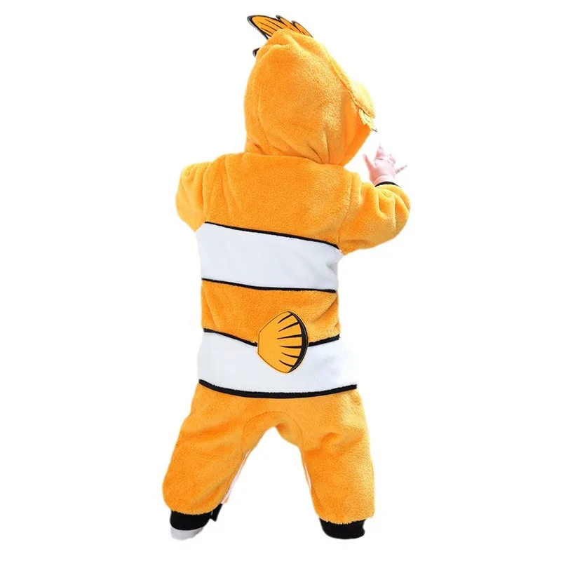 Infant Baby Pajamas Clownfish Onesies Nemo Kigurumi Newborn Cartoon Cosplay Costume for Halloween Kids One -Pieces Pijamas