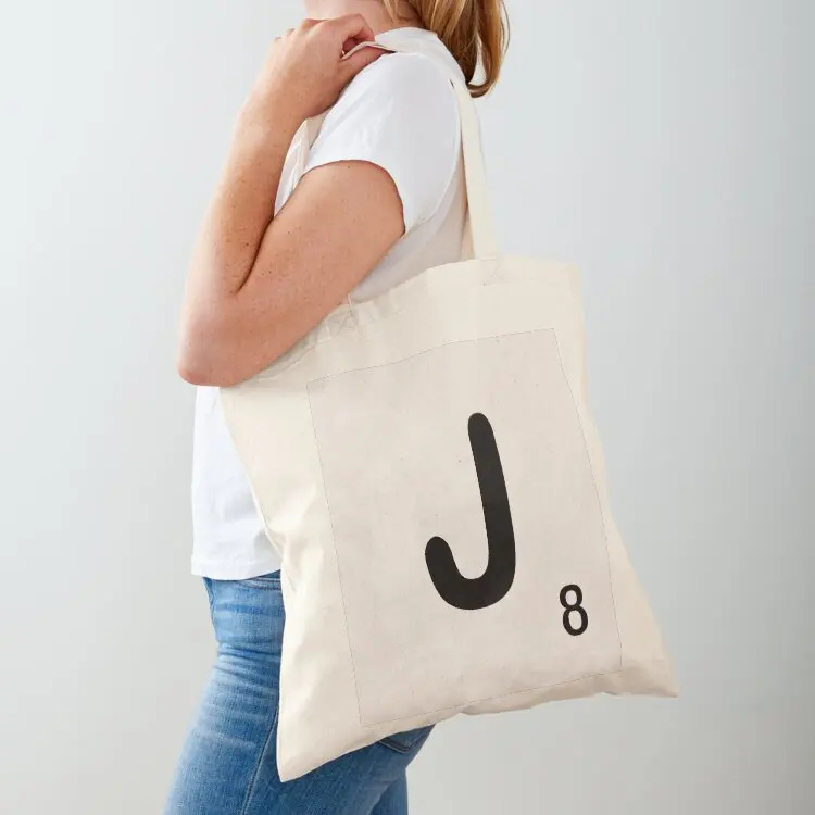 Scrabble Tile J Tote Bag Canvas bag luxury women great bag Canvas for women