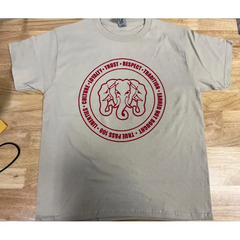 3 Headed Elephant T-shirt Youth Medium Sand - short sleeve / Lao - Thai - Asian