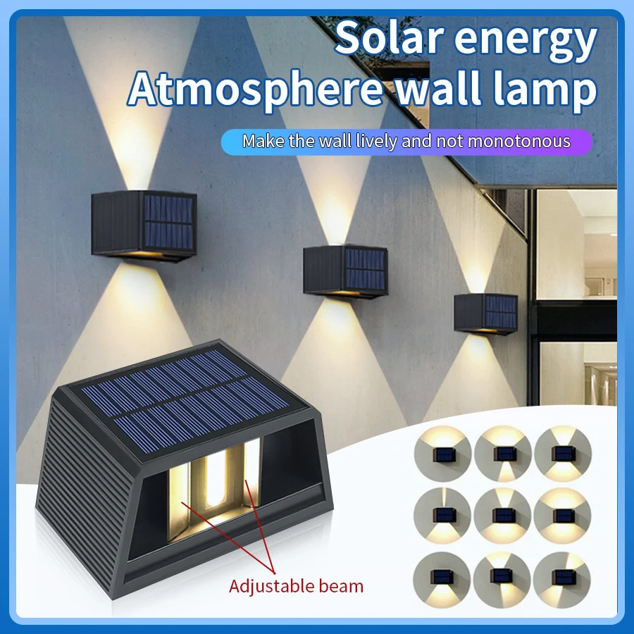 

Outdoor Solar Fence Light LED Wall Lamp Waterproof Dusk to Dawn Deck Lights Outdoor Lighting For Garden Balcony Staircase Patio