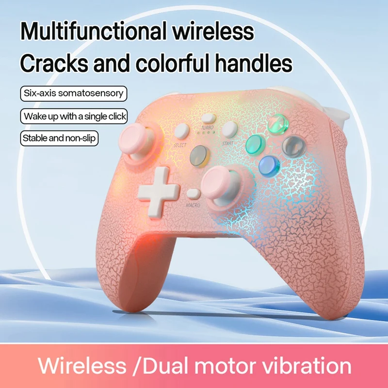 Ns21 Wireless Game Console+Receiver For Switch/Ps3/Ps4/Android/Ios 6-Axis Gyro Joystick Dual Motor Bluetooth Gamepad image 3