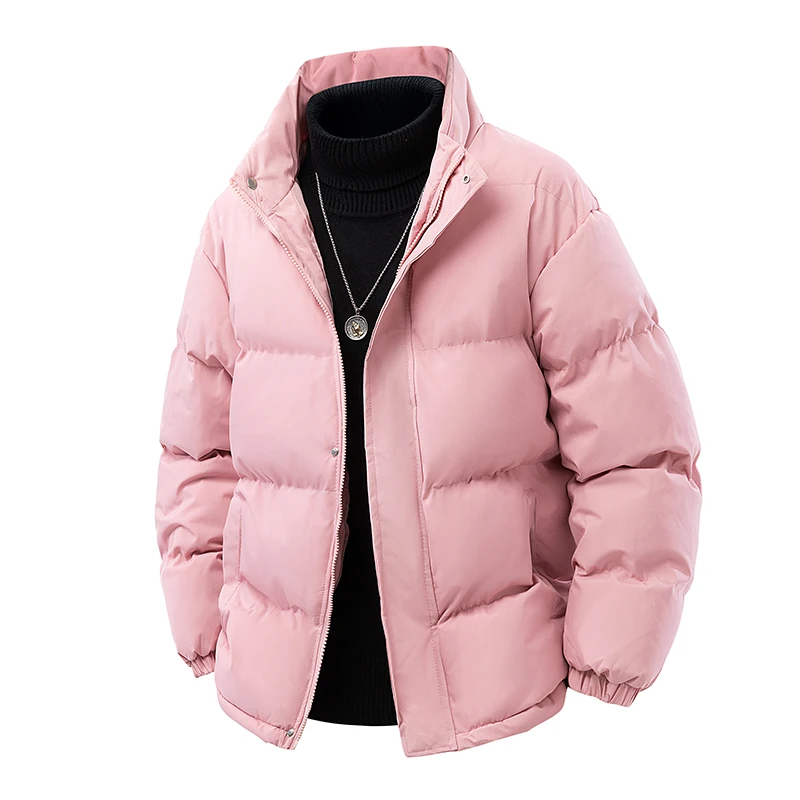 

Men's autumn and winter fleece warm bread jacket casual loose and versatile cotton padded jacket down cotton padded jacket