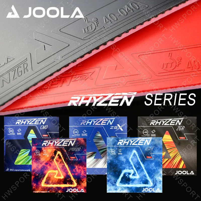 JOOLA RHYZEN Series Table Tennis Rubber Professional RHYZEN CMD ZGR ICE FIRE ZGX Non-sticky Sheet with Pre-tuned Cake Sponge