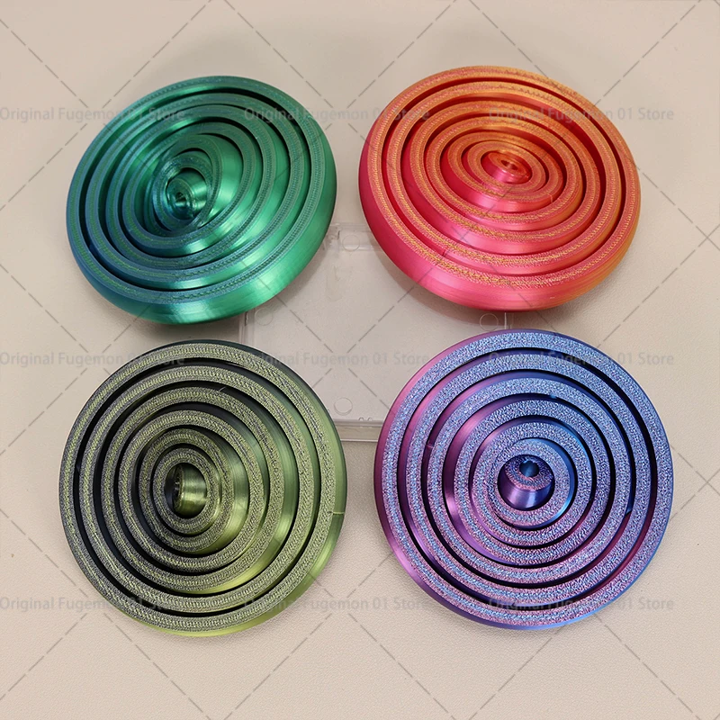 3D-gedruckter Rotationskugel, 7-Ring, O-förmig, universelles Fingerspitzen-Gyroskop, Schwerkraft-Rotation, Fidget-Spinner, sensorisches Spielzeug für Kinder