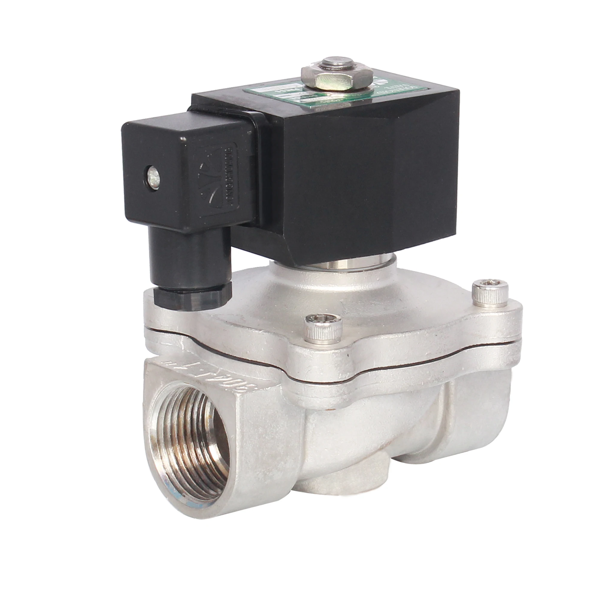 DC 12V 2 way normal temperature low pressure brass solenoid valve for fluid control system of water or oil