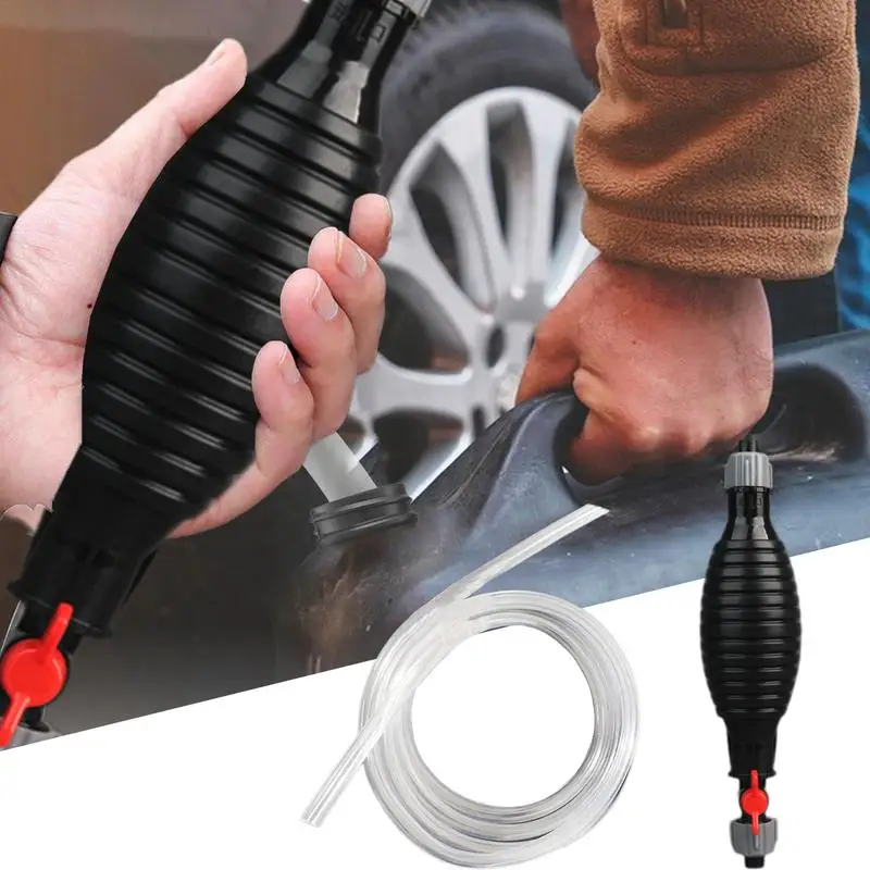 Hand Transfer Pump Oil Hand Pump Tool Kit Sturdy Water Siphon Pump Syphon Pump Transfer Pump With 3.28 Ft PVC Hose For Oil