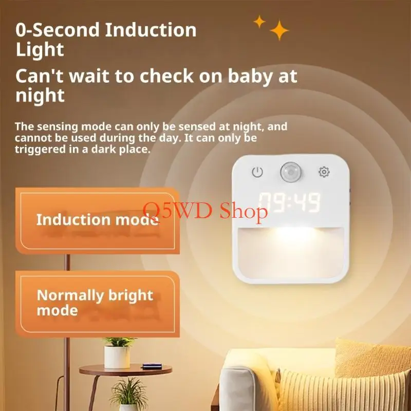 q5wd-luce-notturna-efficienza-energetica-con-orologio-integrato-lampada-da-parete-a-luminosita-regolabile-per-scale-da