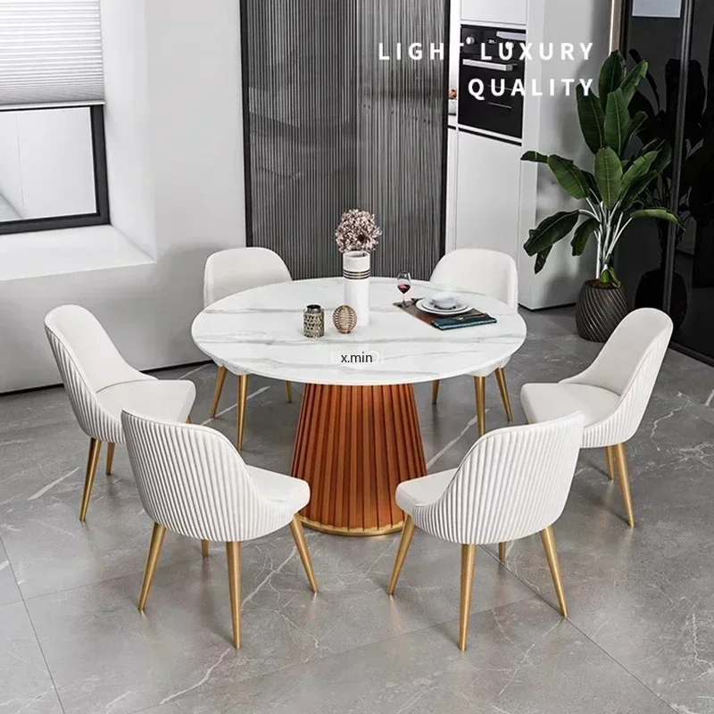 Small Apartmen Dining Table Round Center Nordic White Coffee Tables Chairs Organizer Muebles Living Room Furniture