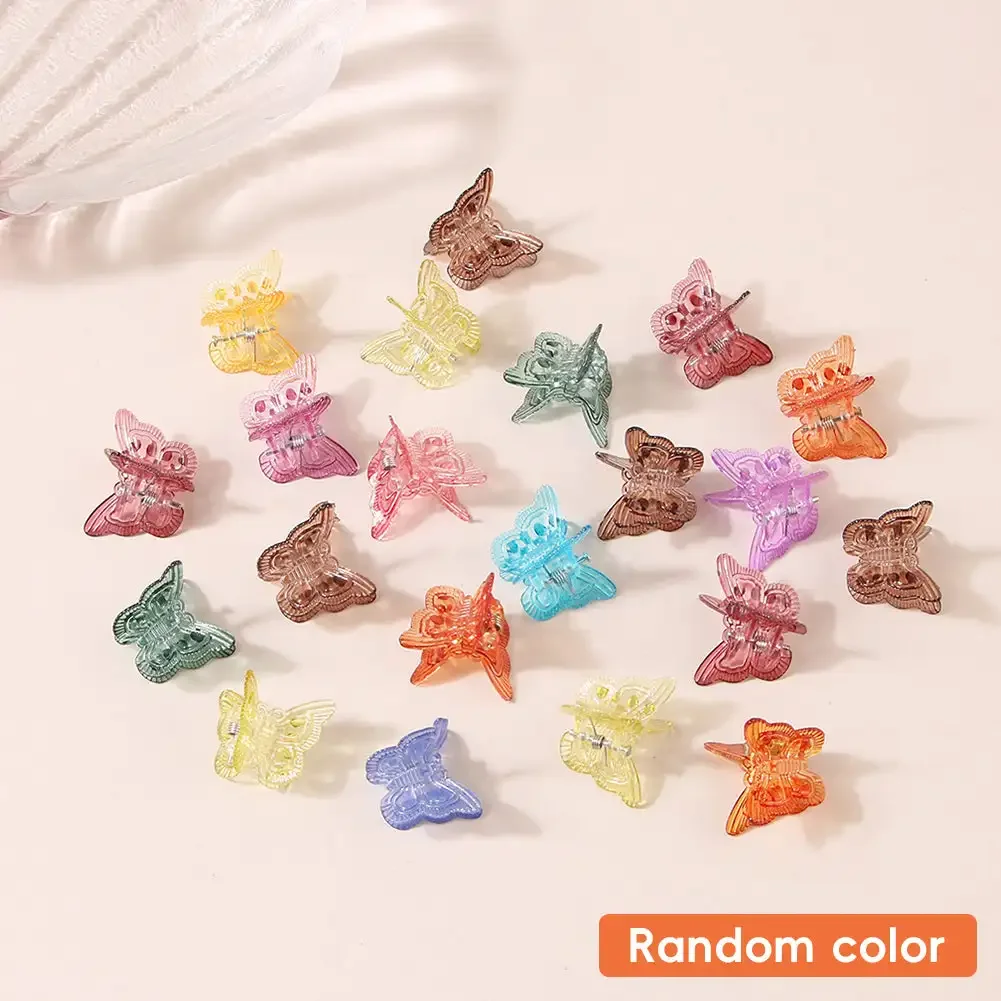 1pc Mini Butterflies Hair Clip Multicolors Headwears Knot Love Candy Solid Color Claw Clips Hair Accessories for Baby Girls