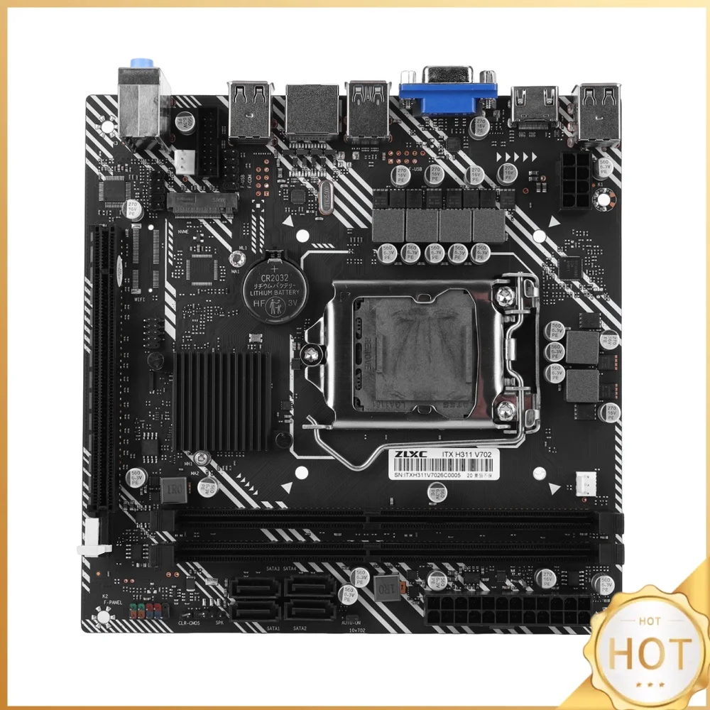 H311 Chipset ITX Motherboard Compatible with LGA 1155 Intel CPUs Small Form Factor PC Motherboard for Desktop Use Only