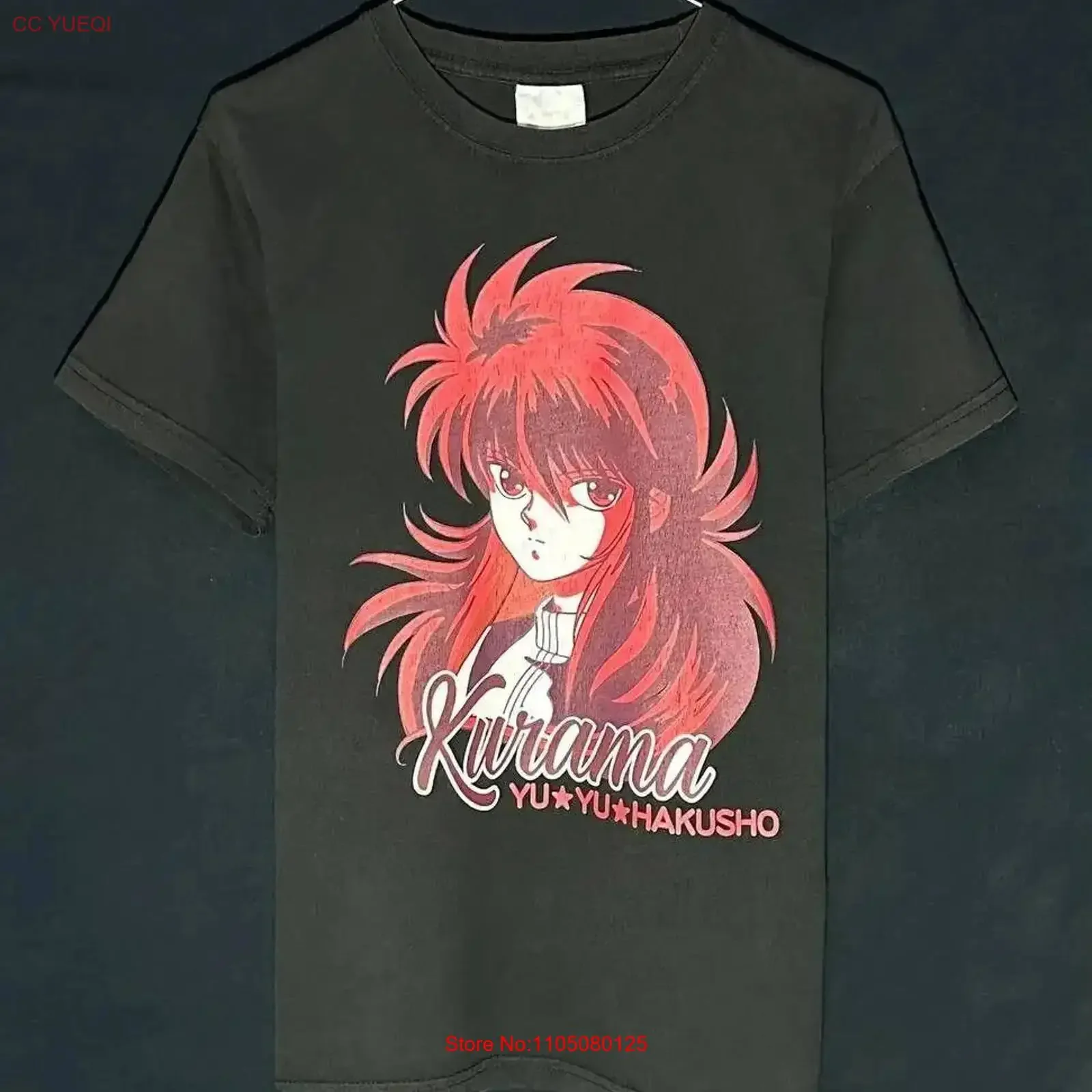 YUYU HAKUSHO KURAMA Anime Manga Shonen Jump camiseta Tankobon vintage ropa de calle lavada elegante hombre Top para uso diario
