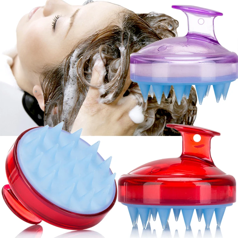 

Portable Silicone Shampoo Brush Soft Scalp Massage Brush Hair Washing Comb Shower Washing Bath Brush Hair Care Styling Tool