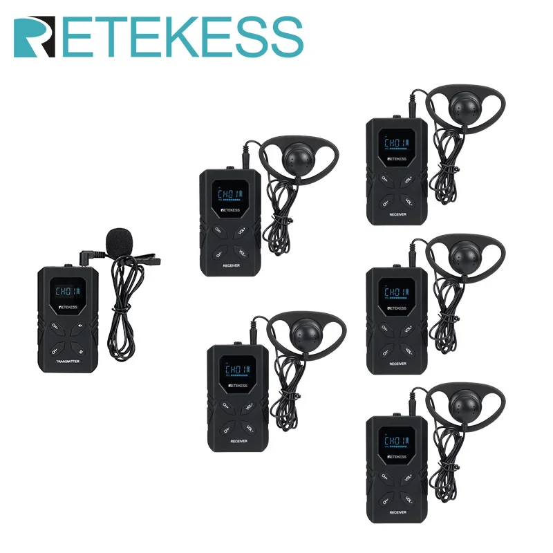 Retekess TT117 Wireless Tour Guide System Audio Transmitter Receiver Voice Guide For Conference translator Excursion Factory