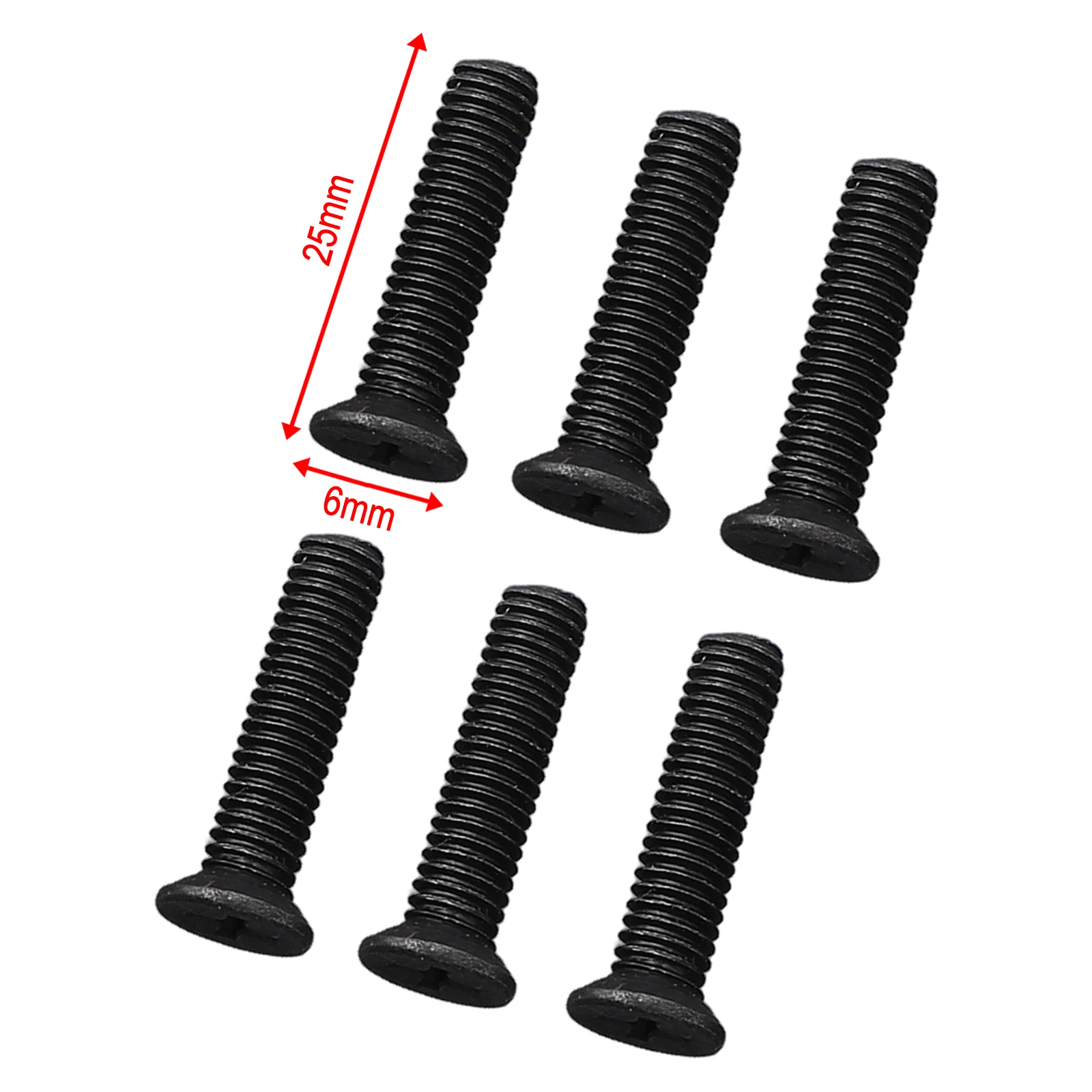 Bor Chuck sekrup tetap 6 buah, alat listrik adaptor anti-ulir untuk tangan kiri UNF M5/M6 * 25mm mesin logam 3/8 inci