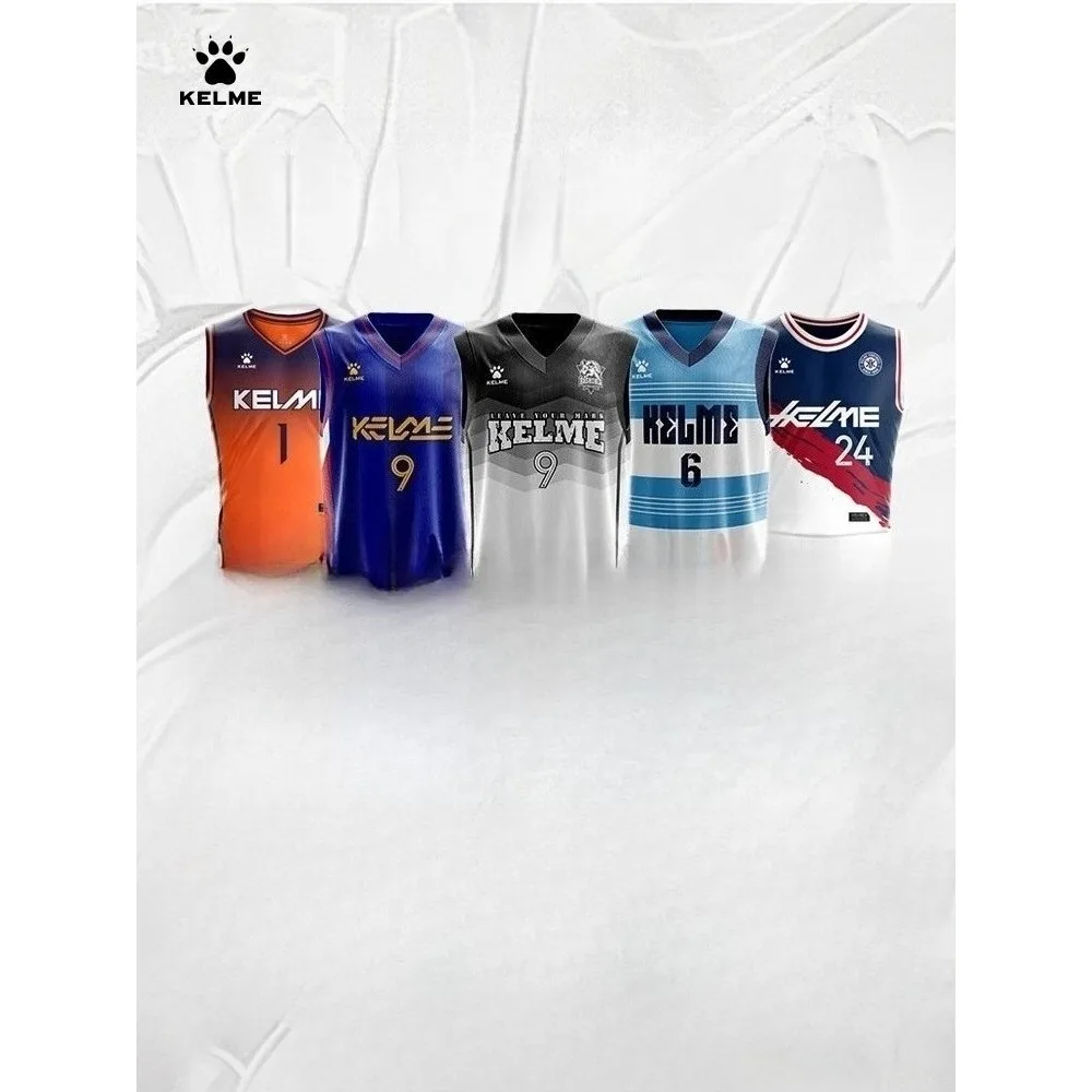 KELME Men’s Short-sleeve T-shirt Vest Made From Kappa’s Proprietary K-DRY Moisture-wicking and Quick-drying Fabric for Rapid