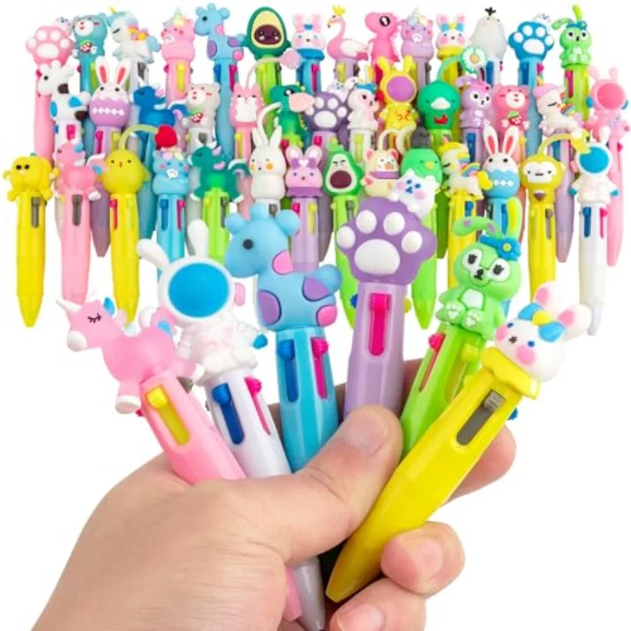 

Разноцветная ручка в одном, милые ручки для 42 упаковок, разноцветные ручки, идеально подходящие для дней рождения и вечеринок, восхитительная разноцветная ручка в подарок