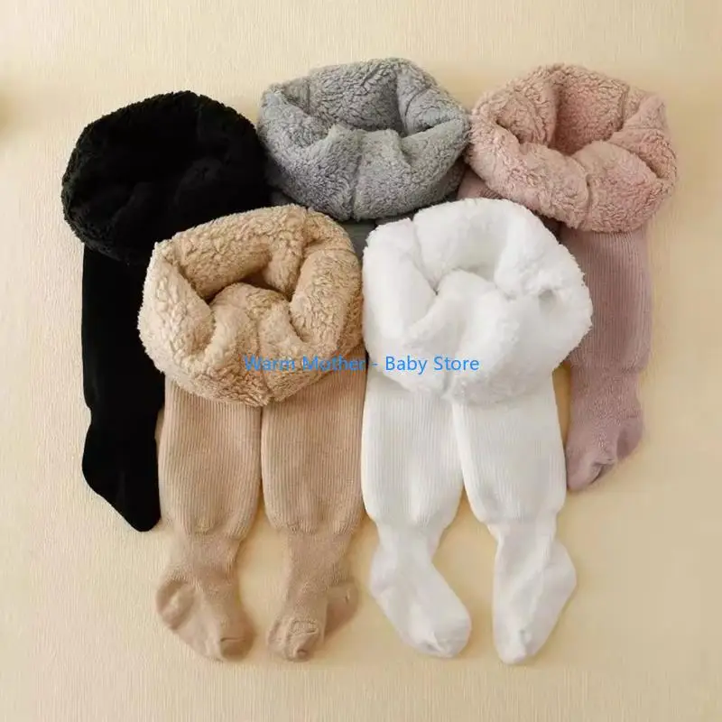 อัพเกรดเรียงรายกางเกงเด็ก Pantyhose Plush WARM เหมาะสำหรับครอบครัว Gatherings 57QE