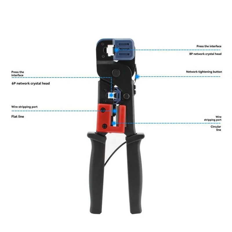 

SOFT-Crimp Tool Strip & Crimp Tool RJ45 RJ11 Обжимной инструмент с инструментом для зачистки кабеля TAA (RJ4511TOOL)