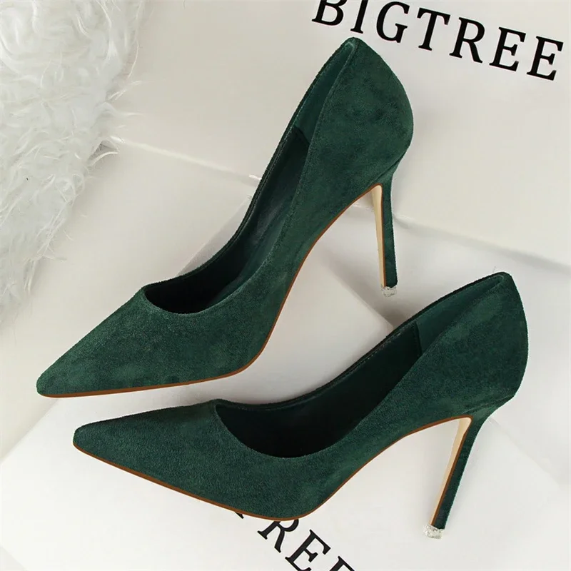 Summer Runway Style Silk Pointy Women Pumps Sexy Pointed Toe Slip On Purple High Heels Fashion Slingback Stilett Shoes