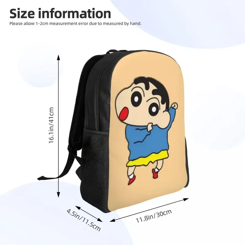 Mochila para laptop Shinchan TV Series para homens e mulheres, bolsa casual para estudante universitário