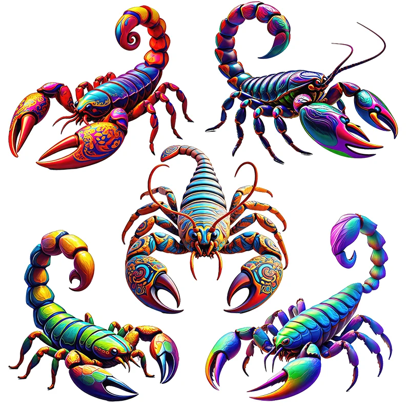 Three Ratels CG257 Colorful Scorpion Cartoon Animal Stickers for Home Decoration IPAD decals Car Stickers