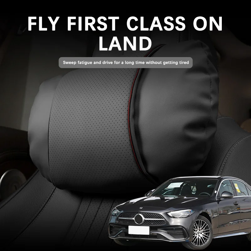 

Comfortable Car Neck Pillow Car Headrest Protector For Car Head Support for Accessories For Mercedes Benz C Class 2008-2024