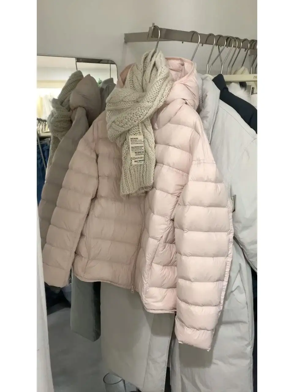 

Slimming Pink Cloud Puff Sensation Stand Collar Cotton Coat Women's Autumn Winter New Sle High-End Feeling Ribcage Outerwea...