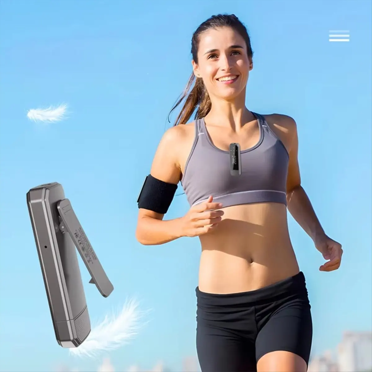 A26Z X80 USB MP3 Player 64GB Touch Key Bluetooth 5.3 Sport Clip Music Player Support FM Radio Recorder E-Book Pedometer