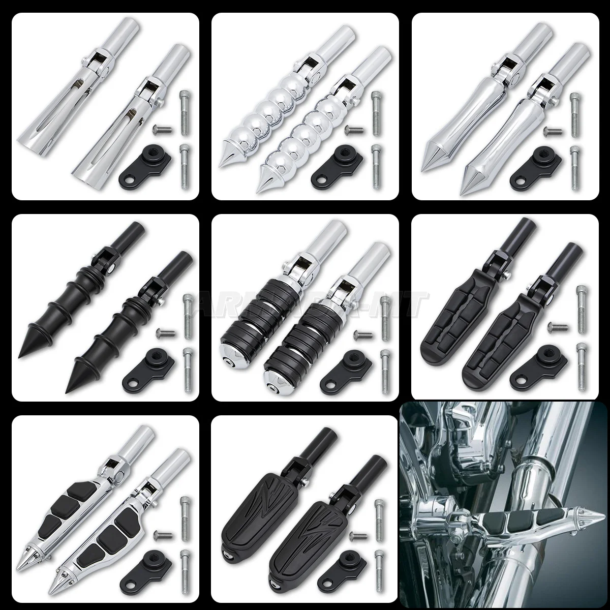 For Harley Softail Slim FLS FLSS 2012-2017 Cross Bones FLSTSB 2008-2011 Motorcycle Accessories Foot Peg Clamp Footrest Mount Kit