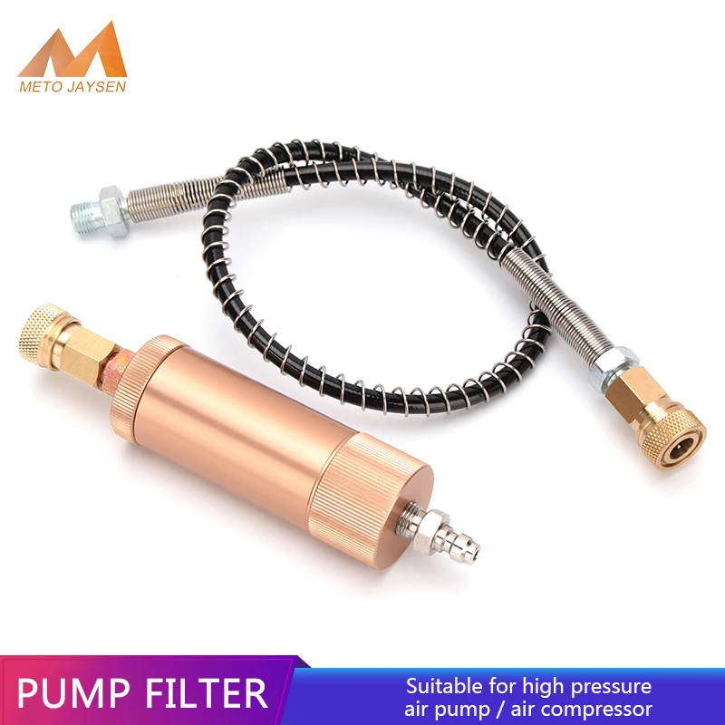 

M10x1 Pump Filter with Nylon Hose and Quick Disconnect 40Mpa Air Filtering Water-Oil Separator Air Compressor Filtering Element