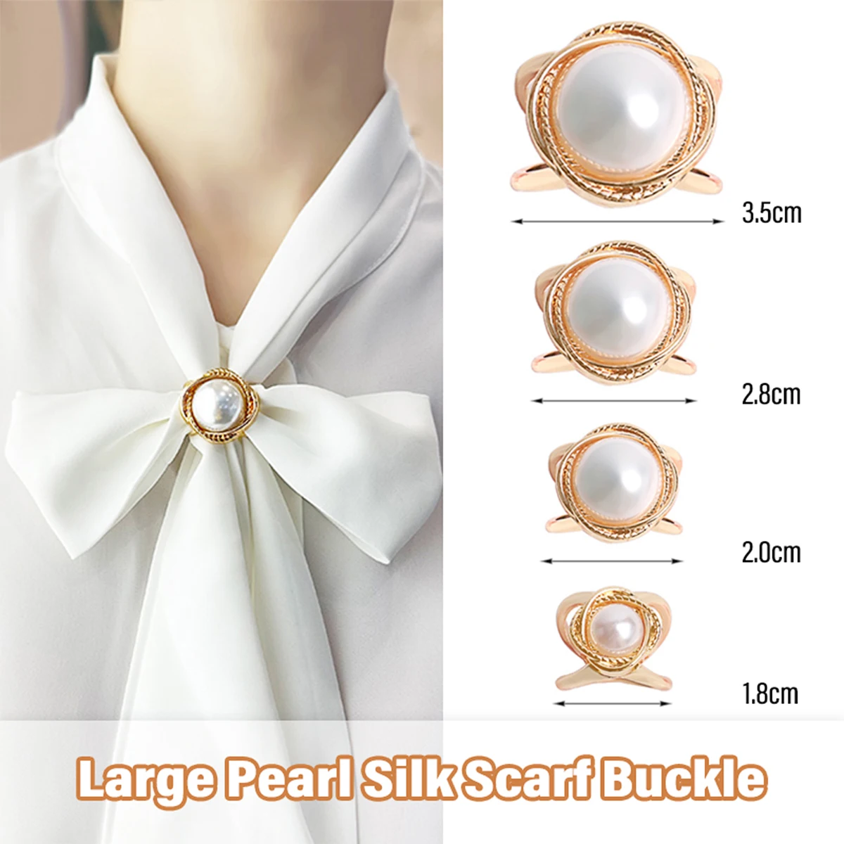 แฟชั่นมัลติฟังก์ชั่นผ้าพันคอมุกขนาดใหญ่หัวเข็มขัดเครื่องประดับระดับไฮเอนด์และบรรยากาศเข็มกลัดเครื่องประดับแฟชั่น