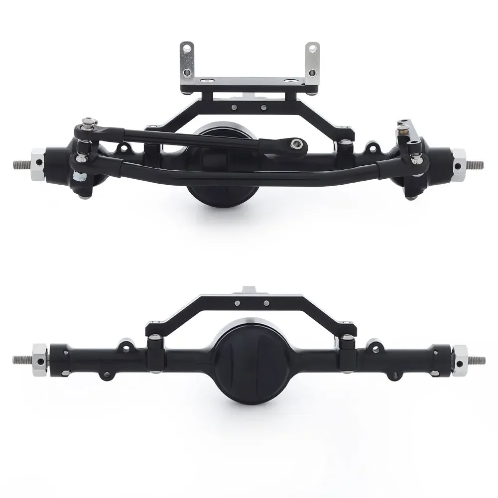 D90 Aluminum Alloy  CNC Front Rear Axle Black One Set for 1/10 RC Rock Crawler RC4WD Gelande II TF2 D110 Yota II Axels