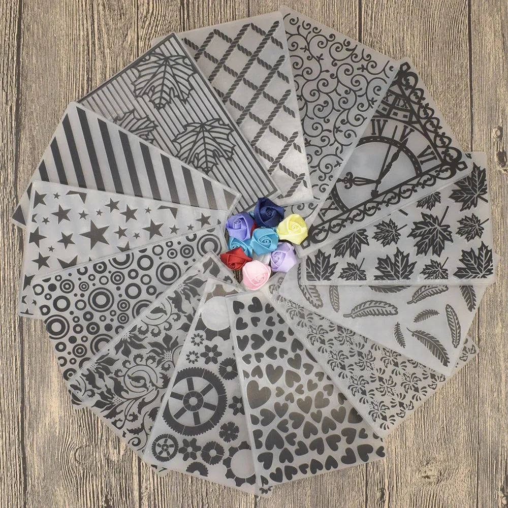 Serce kwiat koronkowe liście plastikowe teczki z wytłoczeniami szablony szablon na papier do majsterkowania karty Album dekoracje do scrapbookingu