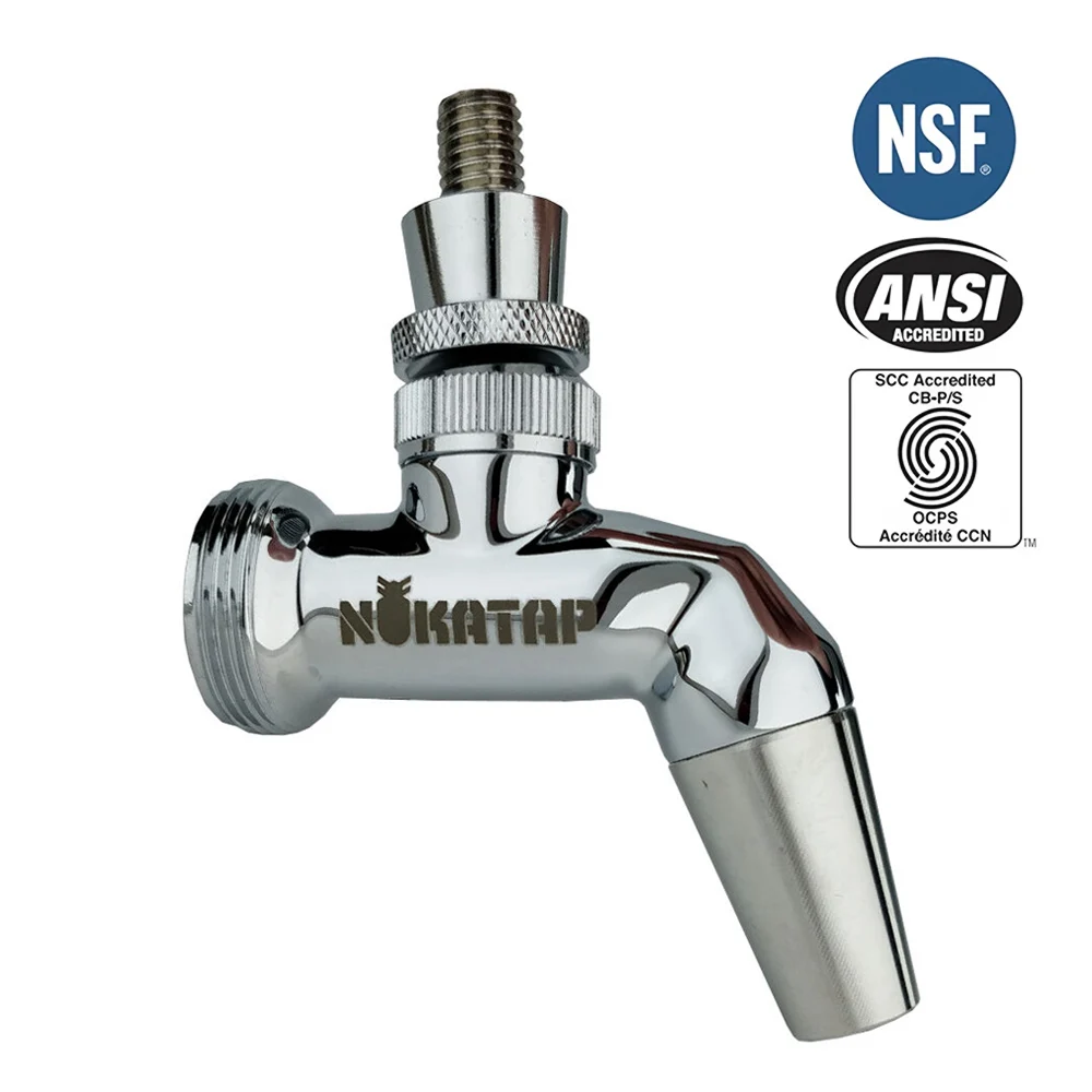 Kegland NUKATAP  STAINLESS STEEL draft beer tap  homebrew brewing faucet   (free  plastic handle included)