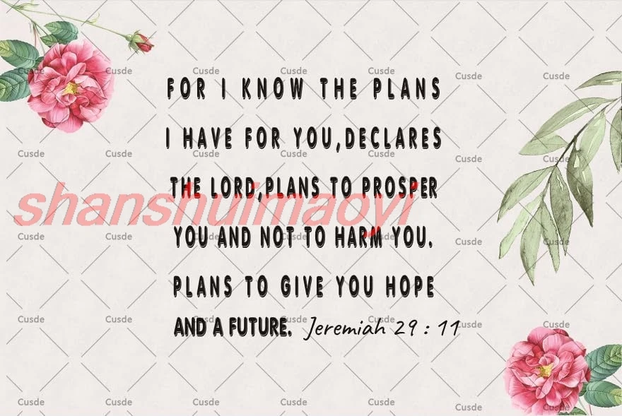 shan ble Verse Decor Metal Tin Sign Jeremiah 29:11 Floral Wall Poster Inspiring Decor For Bedroom Office Cafe Classroom G 1pc