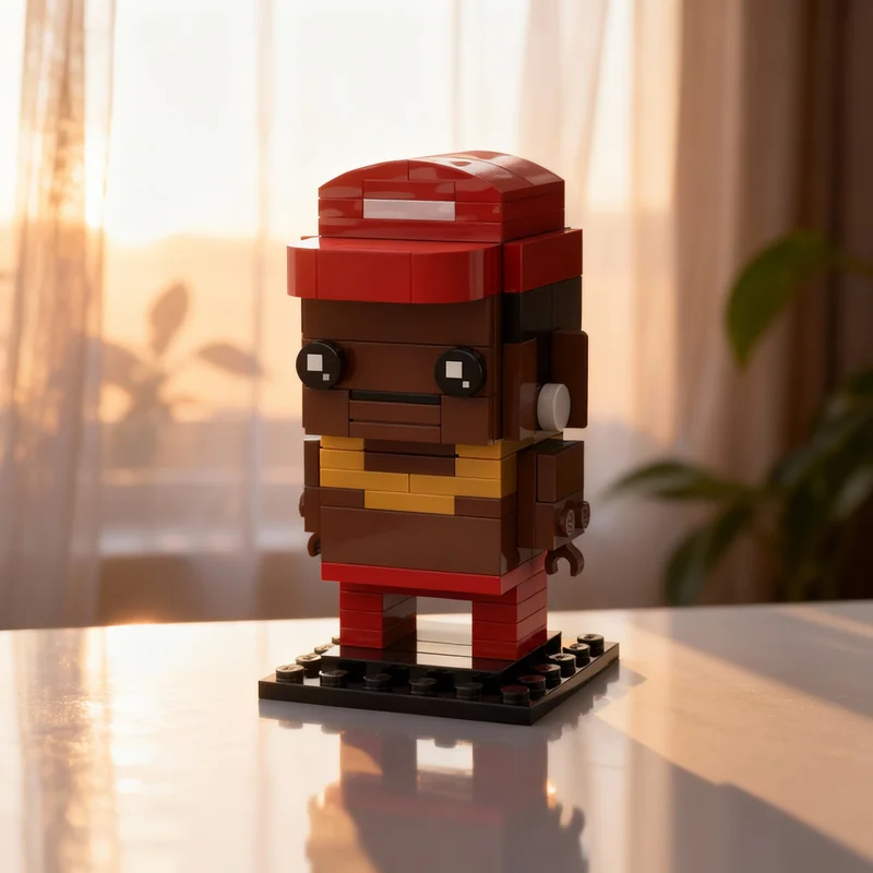 

Набор из 112 деталей MOC: Модель Brickheadz Tyler The Creator DON'T TAP GLASS, строительные блоки, архитектурные игрушки, рождественские подарки для детей