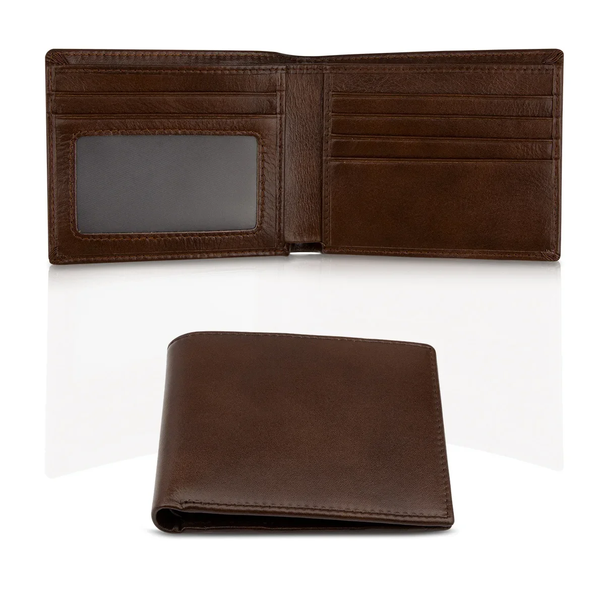 

2025 New Fashion Genuine Leather Men Short Wallets Real Leather Male Luxury Brand Clutch Boy Gift Cash Purse Card Holder Wallet