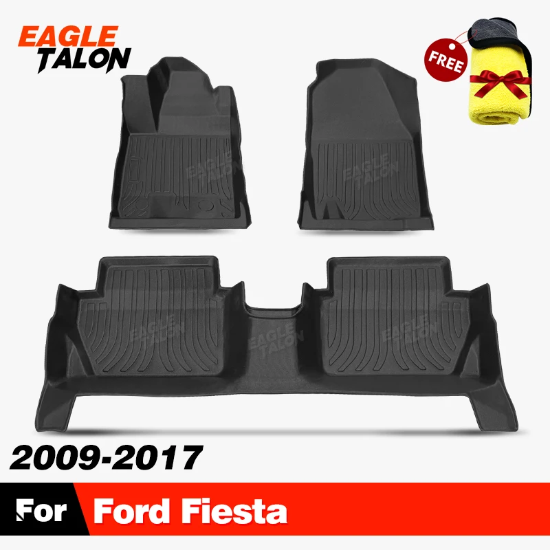 Custom All-Weather TPE Floor Mat For Ford Fiesta 2009-2017 16 15 14 13 12 11 10 Carpet Cover Auto Interior Protector Accessories