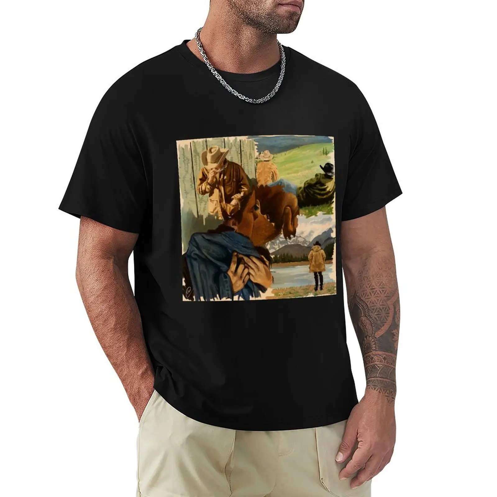 

Scenes from Brokeback Mountain T-Shirt cheap stuff Anime t-shirt Men's t-shirts