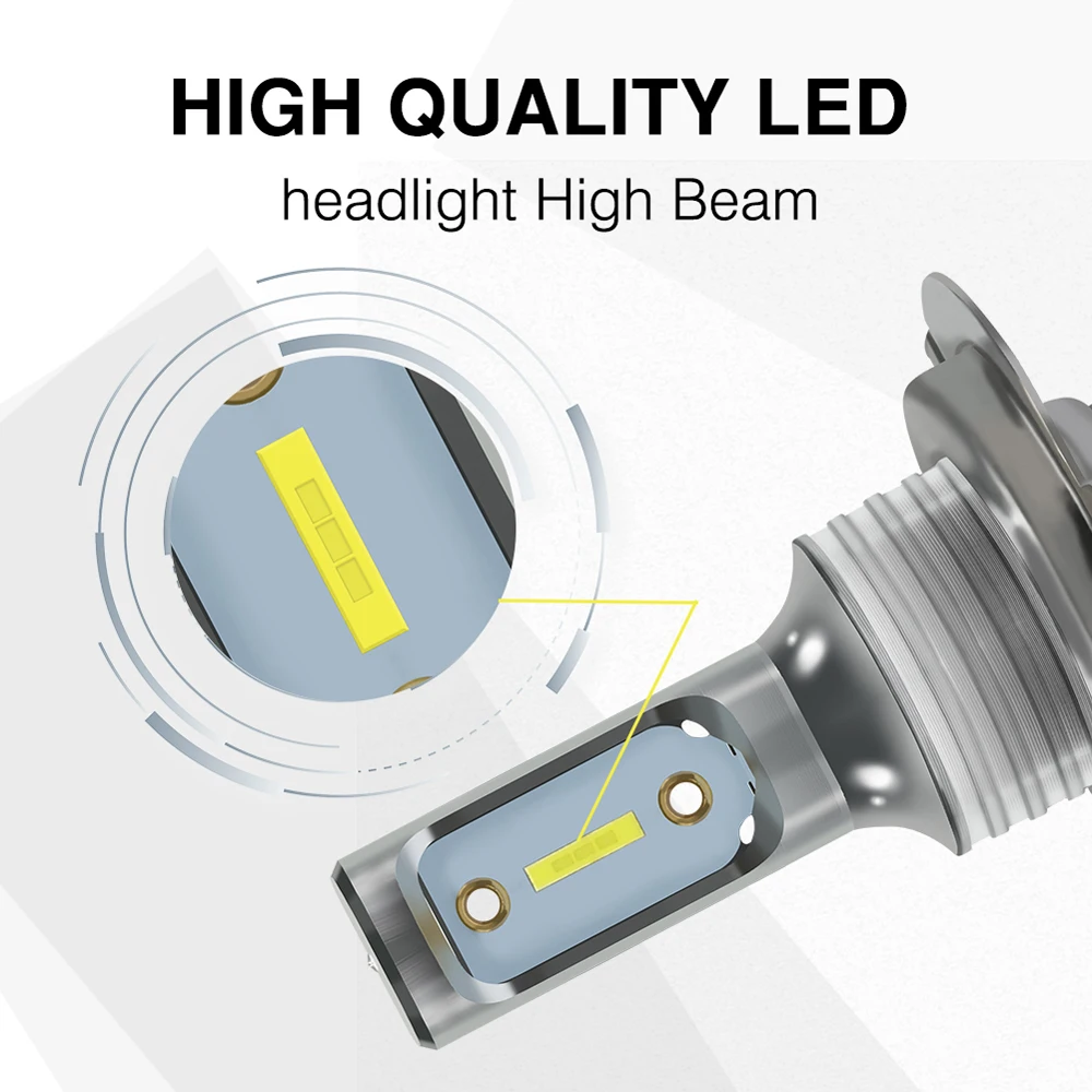 2Pcs New H7 H4 H11 H8 H1 H3 H6 LED Car Headlight Bulb Beam 24V 12V 55W 80W High Power Auto Fog Light Lamps 6000K 8000K Headlampt